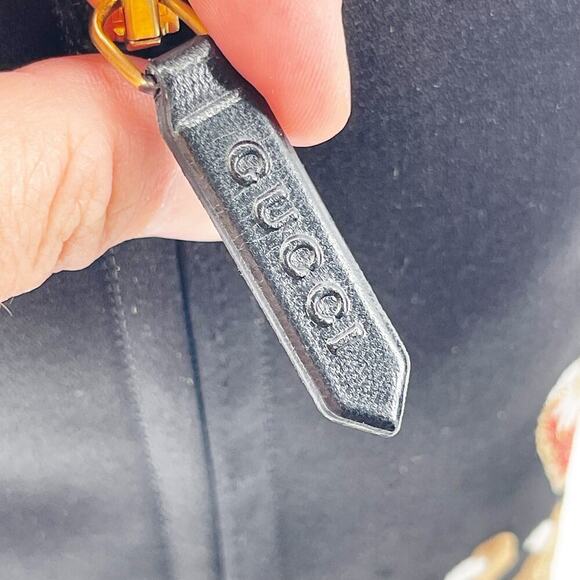 Gucci Black Silk Satin Candy Dragon Embroidered Crystal Bow Heeled Boot EU 37 - Picture 13 of 16